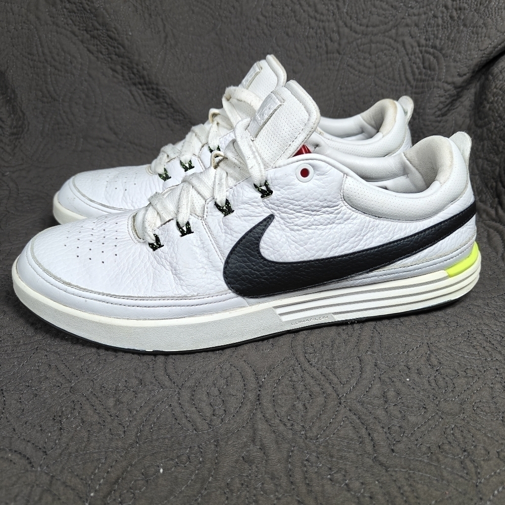 Nike Lunar Waverly Spikeless Golf Men's Shoes White Black Sneakers Size 12